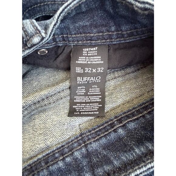 Buffalo David Bitton Men’s Jackson-X Straight Stretch Size 32X32 Dark Blue Jeans - Picture 6 of 11